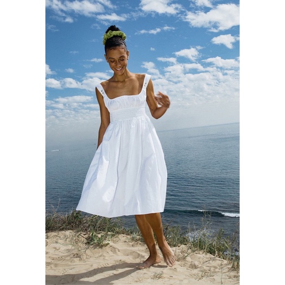 NWT Lara Dress White Cotton - Picture 9 of 10